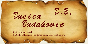 Dušica Budaković vizit kartica